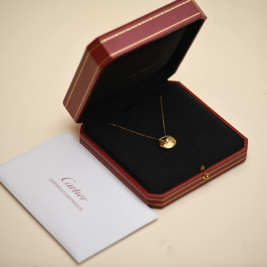 Cartier Amulette de Cartier Medium Diamond 18K Yellow Gold Necklace