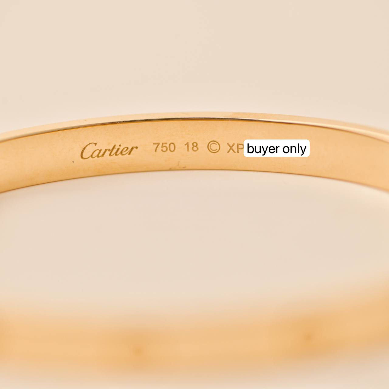 Cartier Love 18k Yellow Gold Bracelet Size 18 – Dandelion Antiques