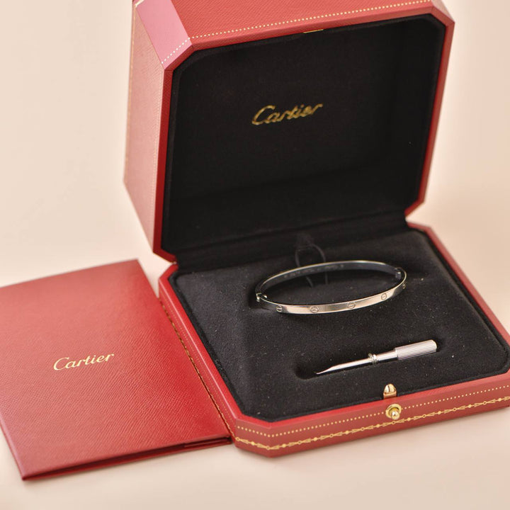 Cartier Love 18K White Gold Small Model Size 17