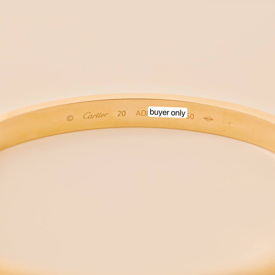 Cartier Love 18K Yellow Gold Bracelet Size 20