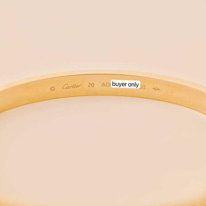 Cartier Love 18K Yellow Gold Bracelet Size 20