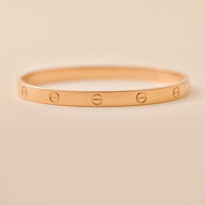 Second Hand Cartier Love 18K Rose Gold Bracelet Size 20