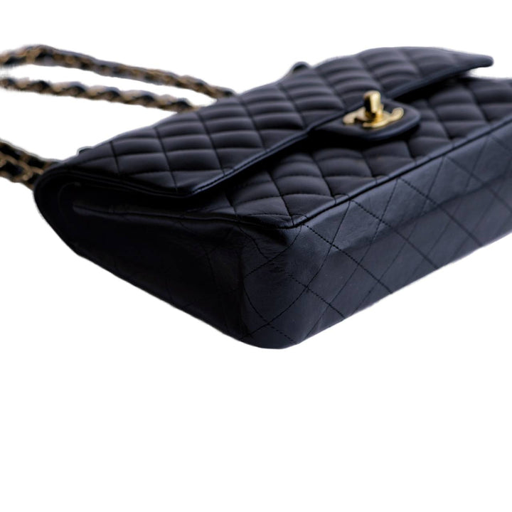 Preowned Chanel Lambskin Quilted Medium Classic Double Flap Bag