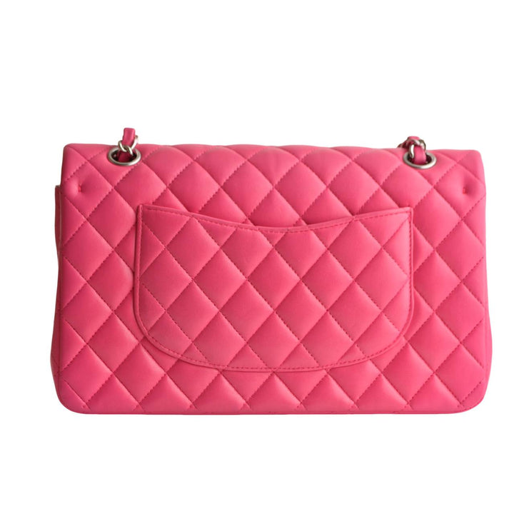 Chanel Lambskin Hot Pink Quilted Medium Classic Double Flap Bag