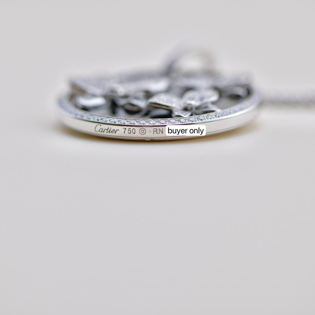 Second Hand Cartier Caresse D'Orchidees Par Cartier Diamond Black Onyx Necklace
