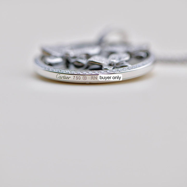 Second Hand Cartier Caresse D'Orchidees Par Cartier Diamond Black Onyx Necklace