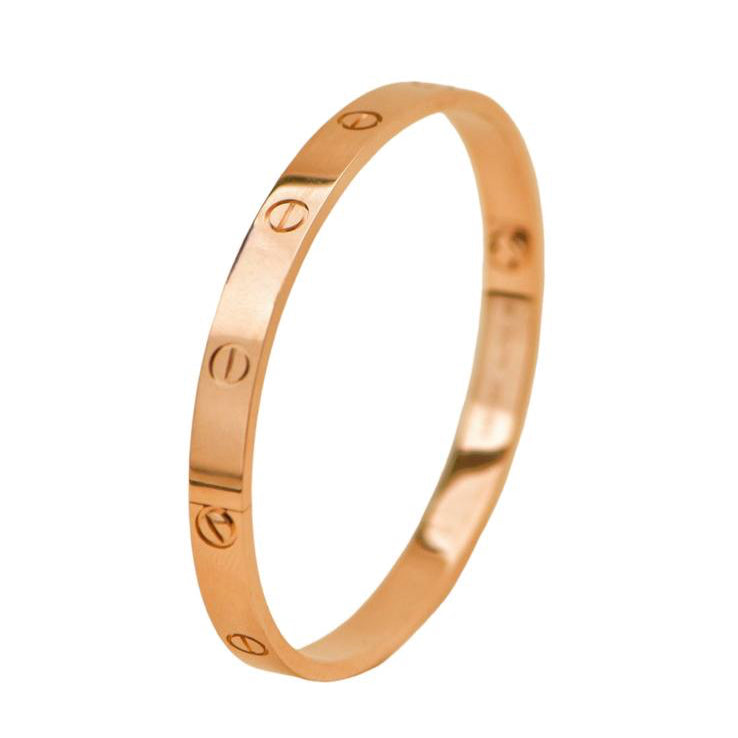 Preloved Cartier Love 18K Rose Gold Bracelet Size 19 