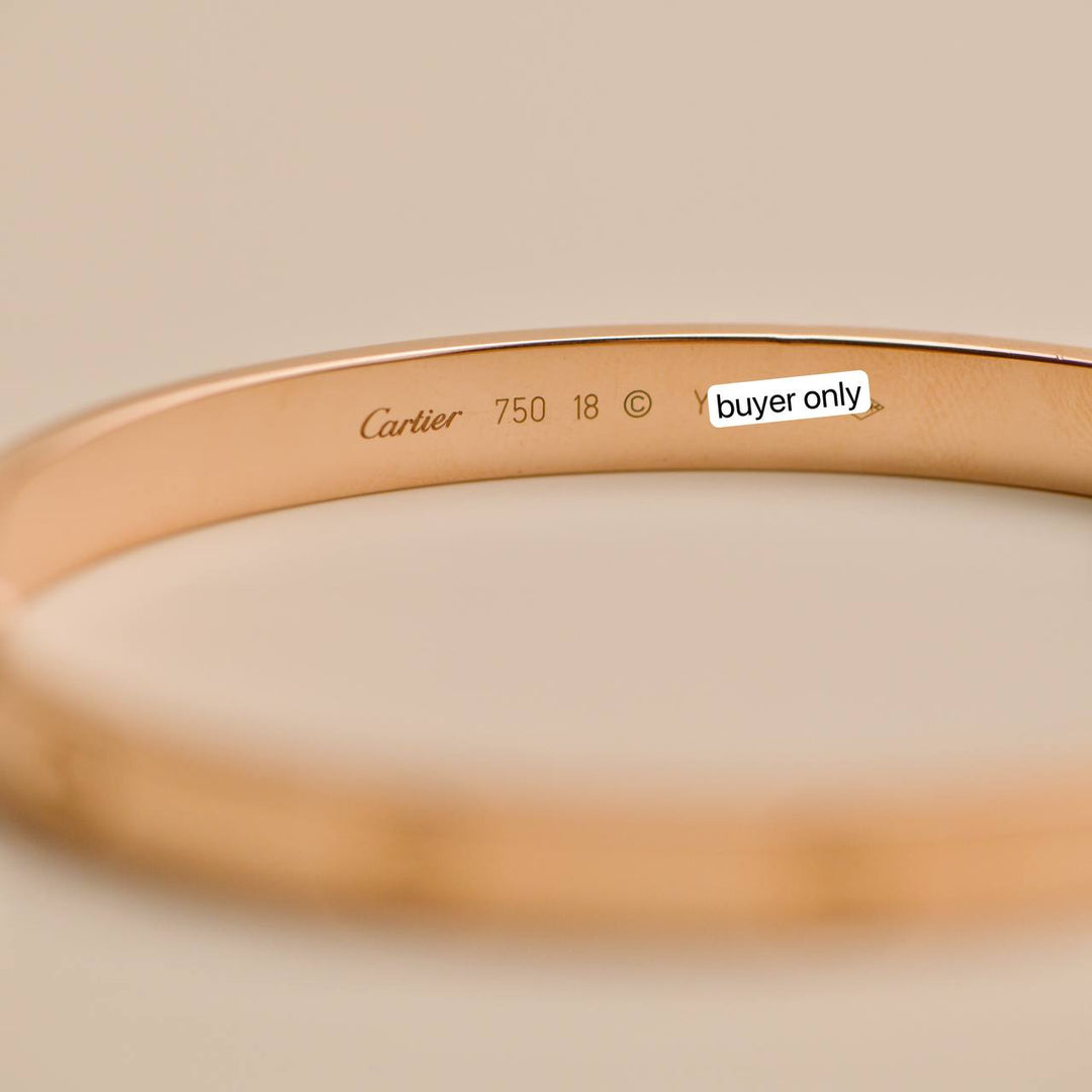 Preloved Cartier Love 18K Rose Gold Bracelet 