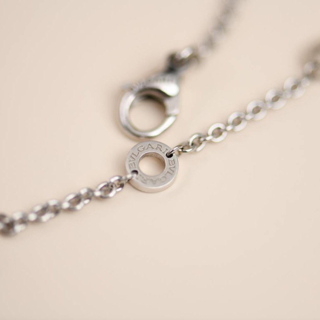 Second Hand Bvlgari Parentesi Diamond 18k Gold Necklace