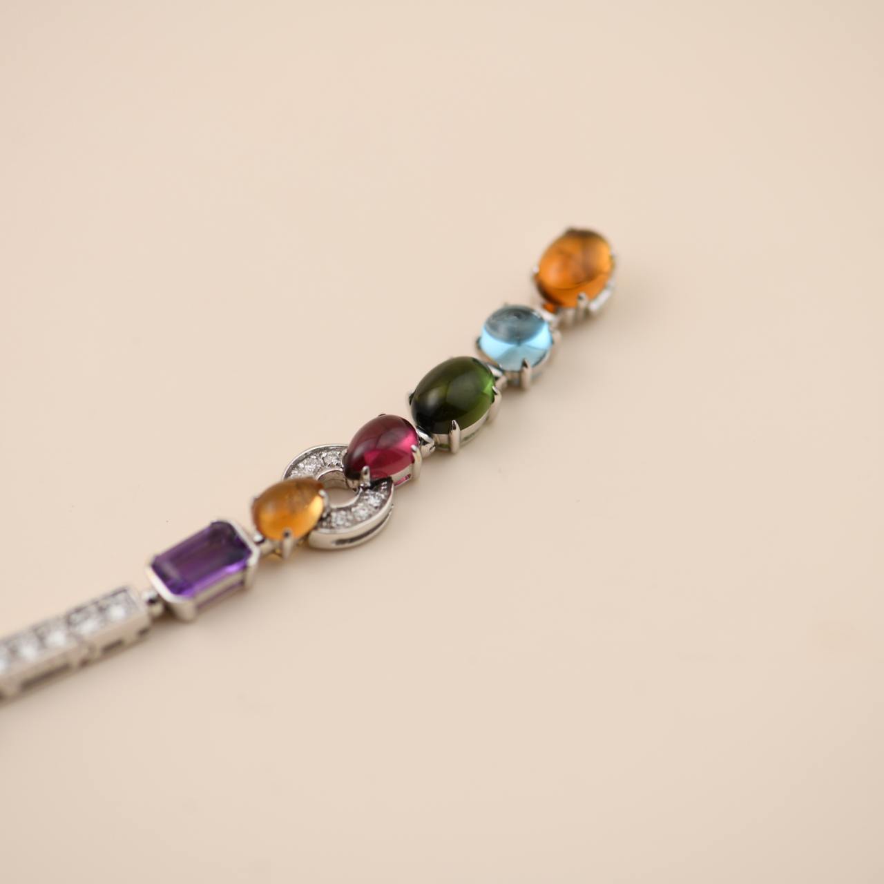 Bvlgari Allegra Multi-Gemstone 18K White Gold Bracelet – Dandelion
