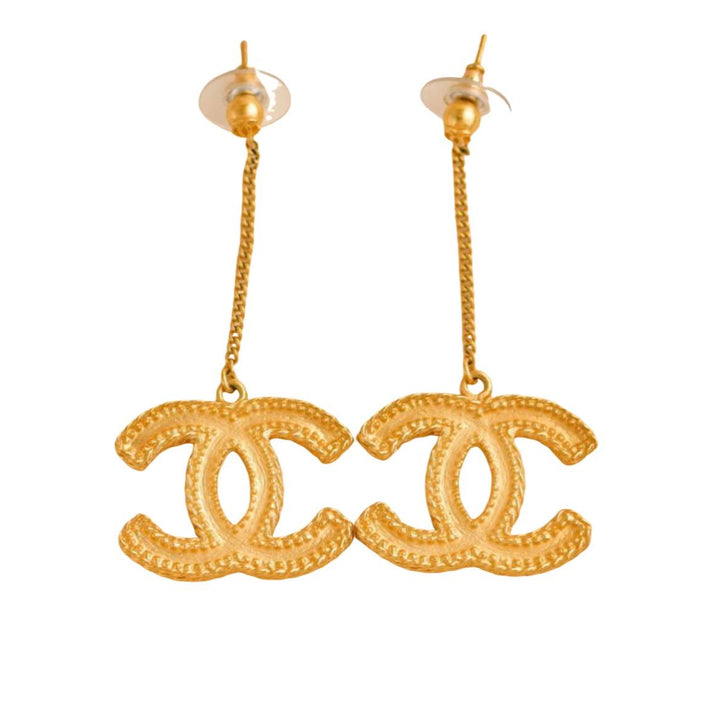 Preloved Chanel CC Long Drop Earring