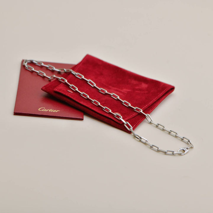 Second Hand Cartier Santos de Cartier 18K White Gold Necklace