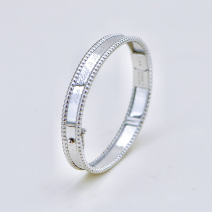 Second Hand Van Cleef Perlée Signature 18K White Gold Bracelet