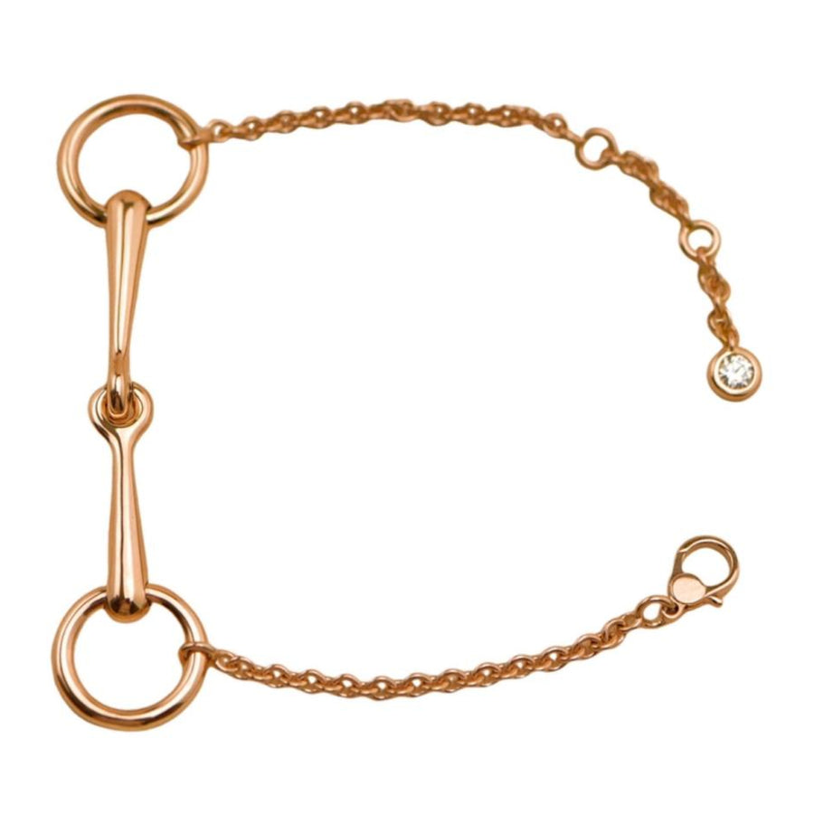 Preloved Hermès Filet d'Or bracelet 18K Rose Gold Diamond, very small model