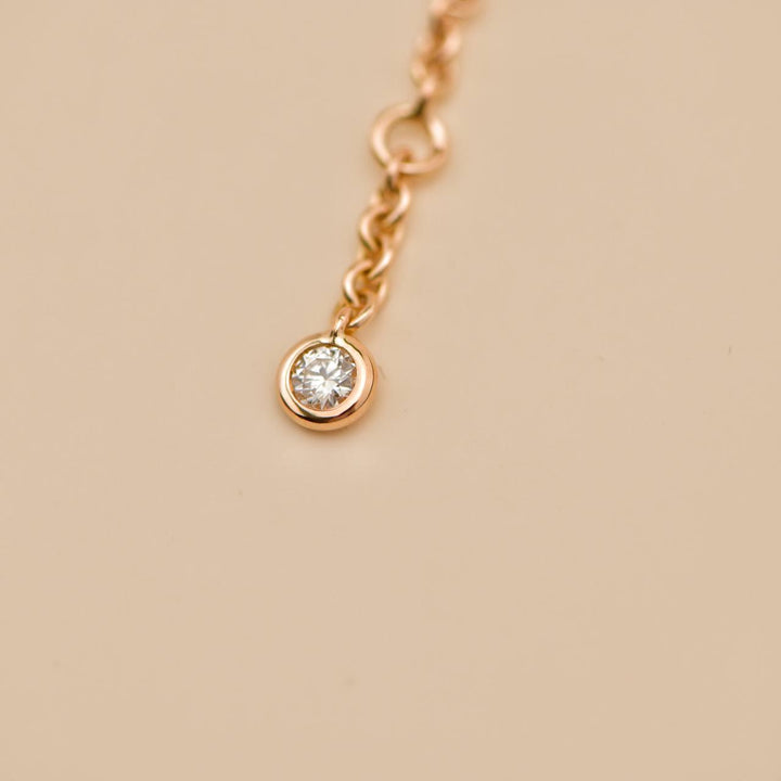 Preloved Hermès Filet d'Or 18K Rose Gold Diamond Bracelet