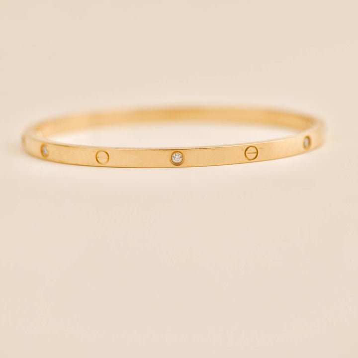 Cartier Love 6 Diamond 18k Yellow Gold Small Model Bracelet 