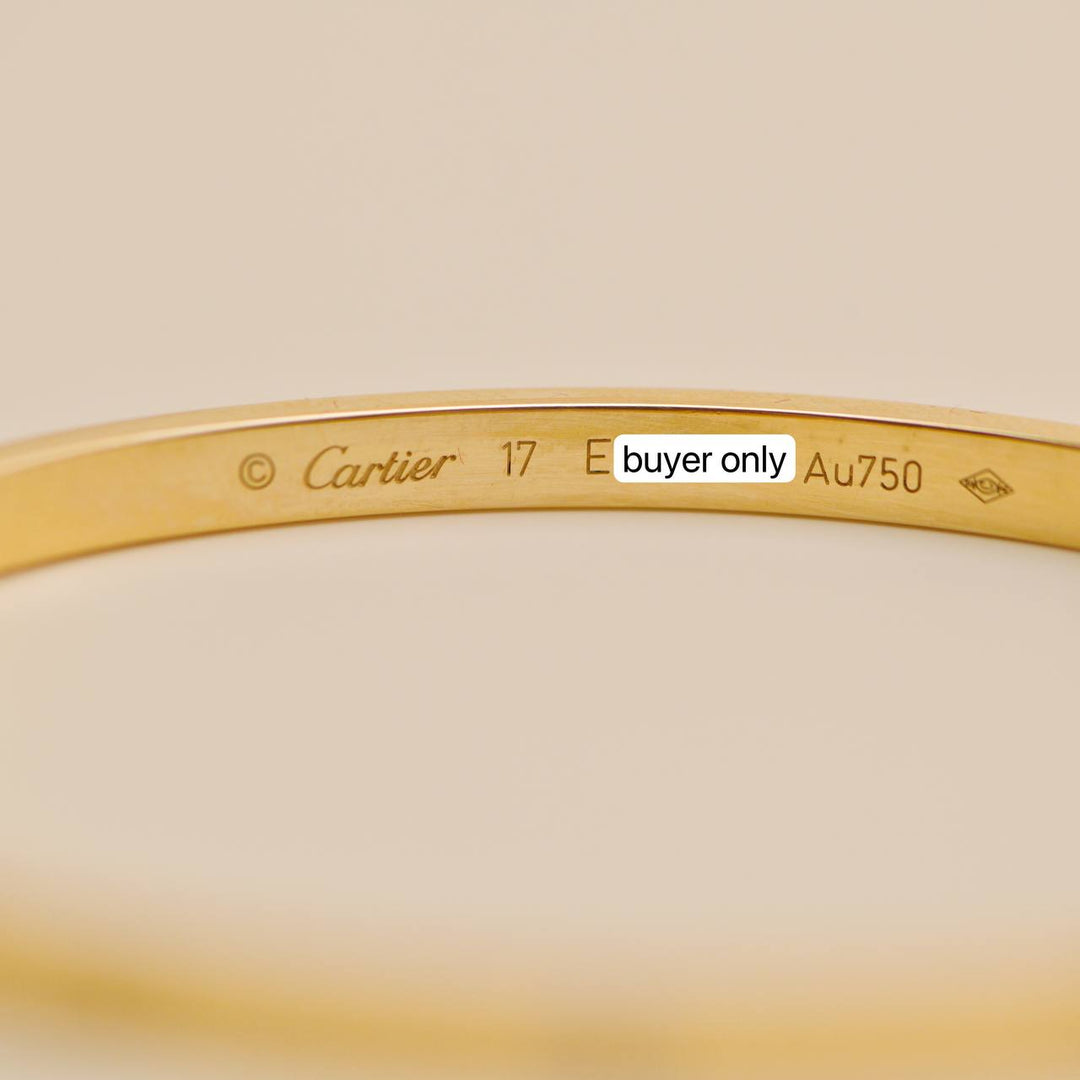 Preowned Cartier Love 6 Diamond 18k Yellow Gold Small Model Bracelet 