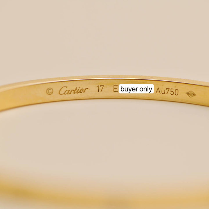 Preowned Cartier Love 6 Diamond 18k Yellow Gold Small Model Bracelet 