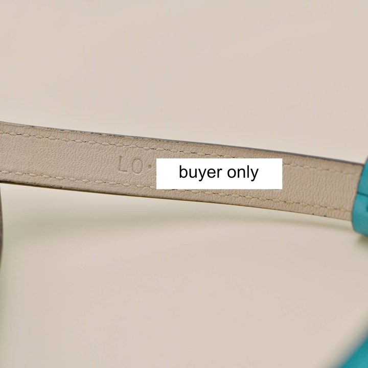 Bvlgari Serpenti Forever Enamel Turquoise Blue Leather Bracelet Size S