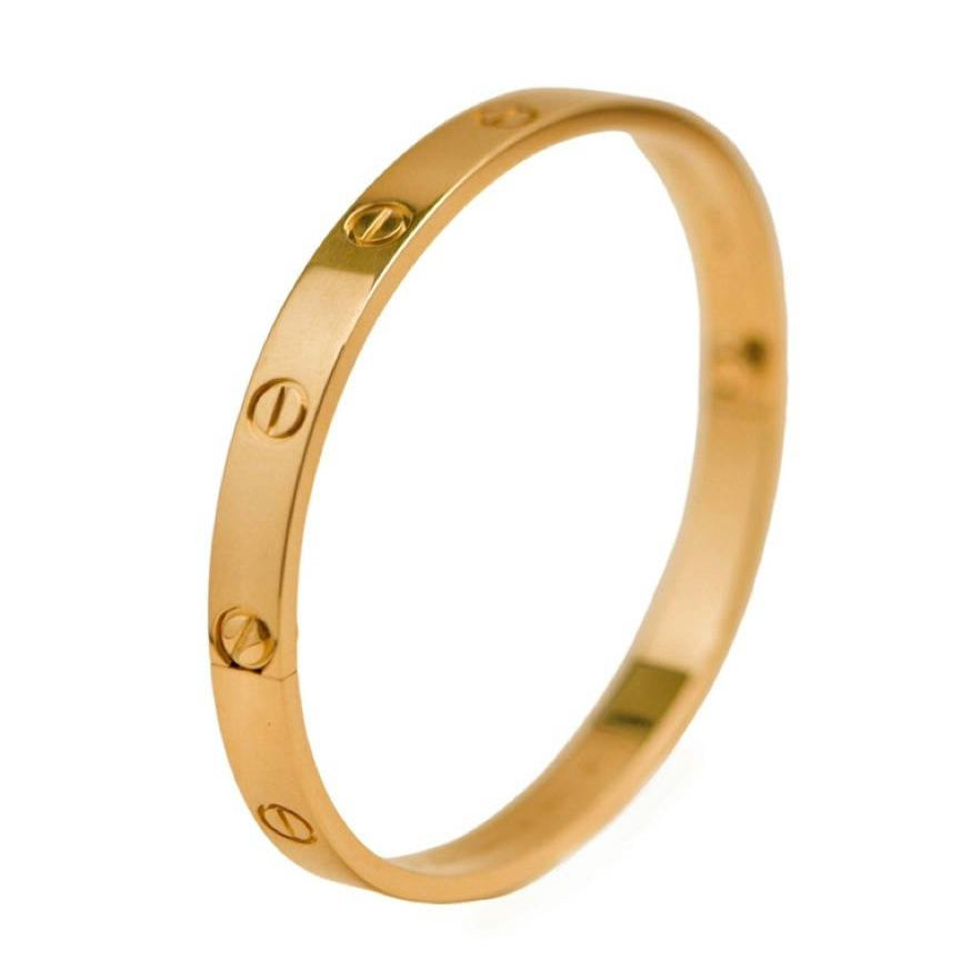 Preloved Cartier Love 18K Yellow Gold Bracelet Size 18