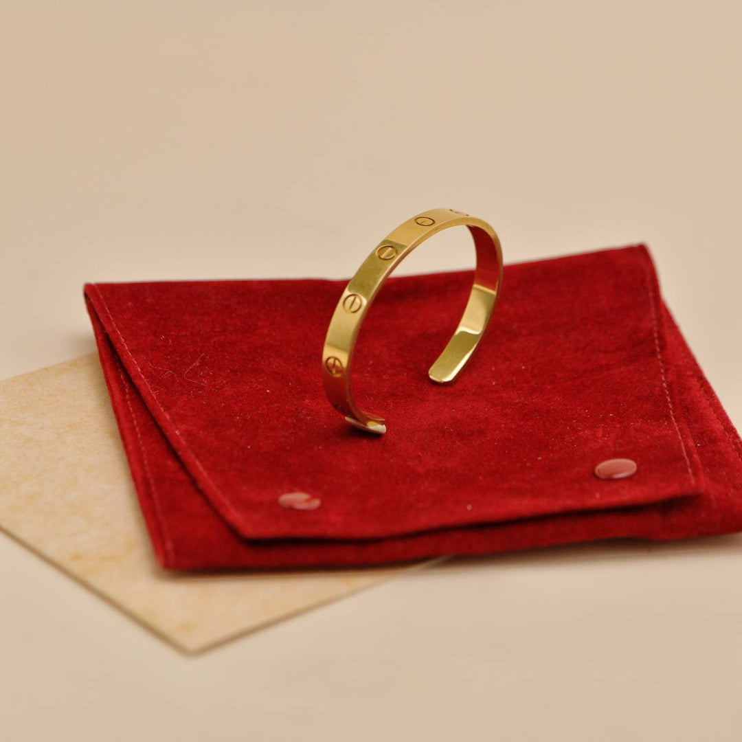 Preowned Cartier Love 18K Yellow Gold Cuff 