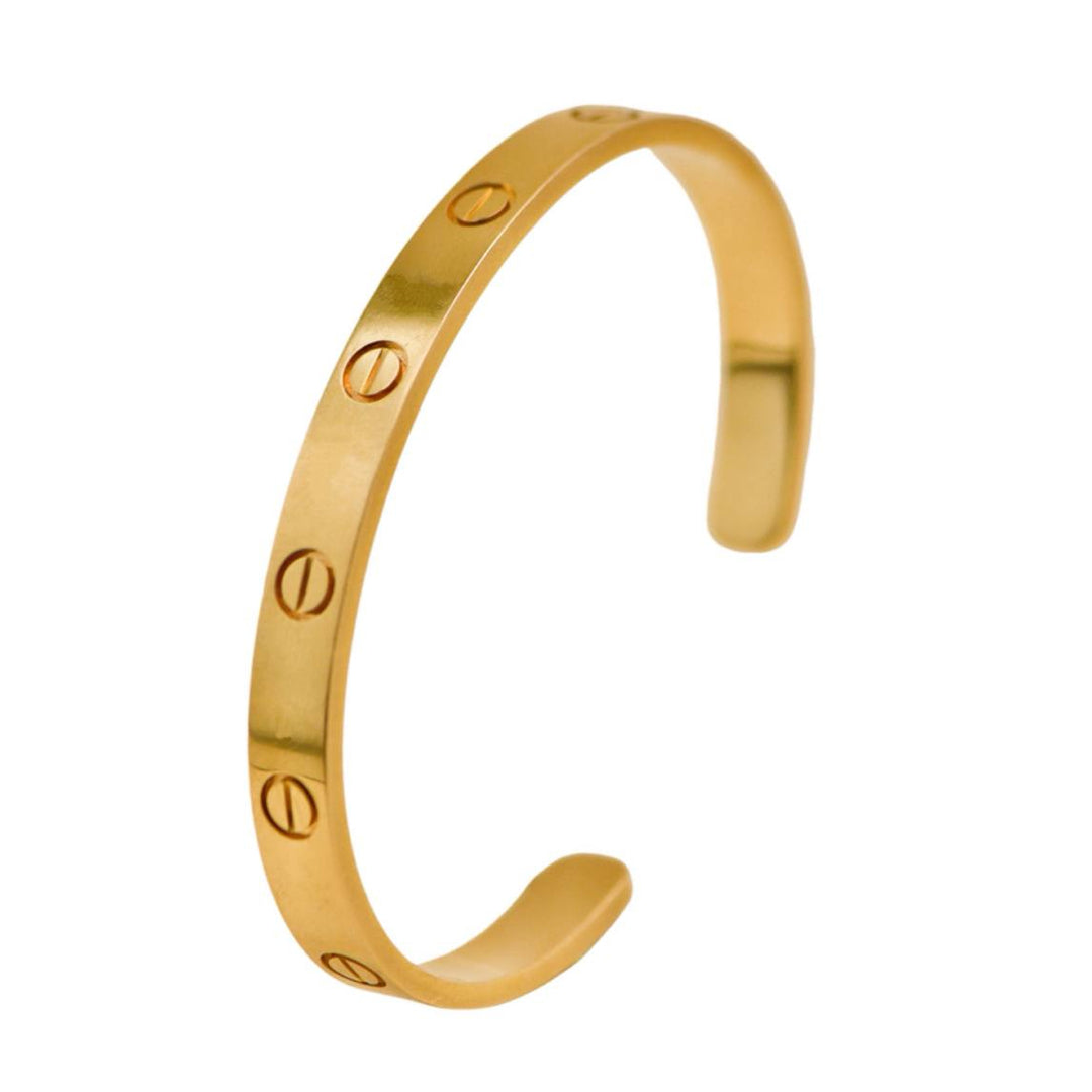 Preloved Cartier Love 18K Yellow Gold Cuff Size 17