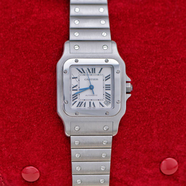 Preowned Cartier Santos Galbee Stainless Steel Wristwatch