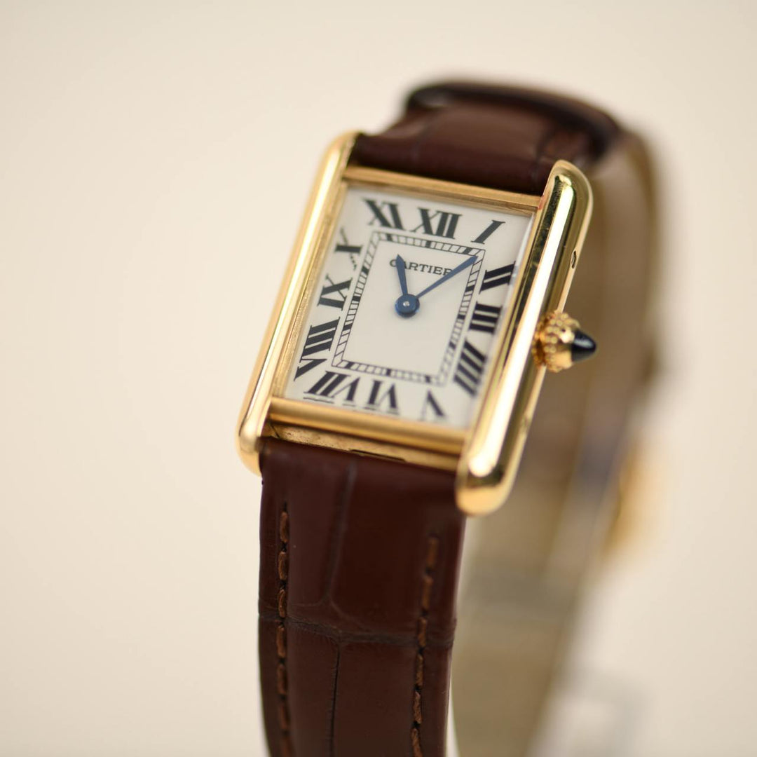 Preowned Cartier Tank Louis W1529856 18K Yellow Gold Wristwatch