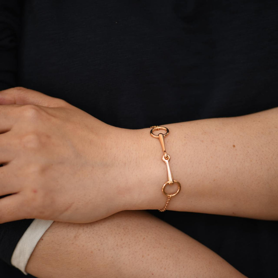 Hermès Filet d'Or bracelet 18K Rose Gold Diamond Small Model SH