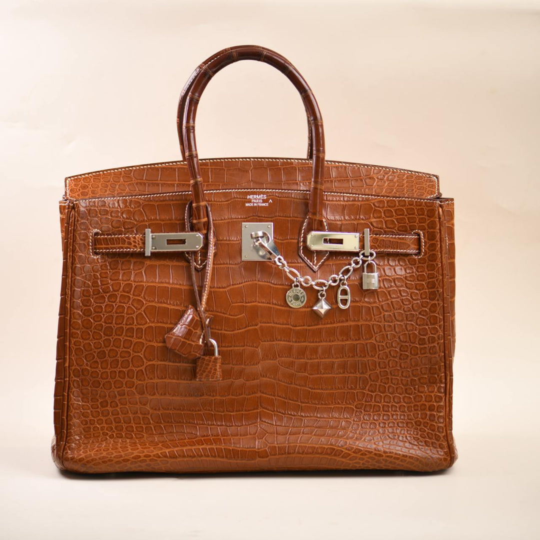 Hermès Permabrass Olga Palladium Plated Bag Charm