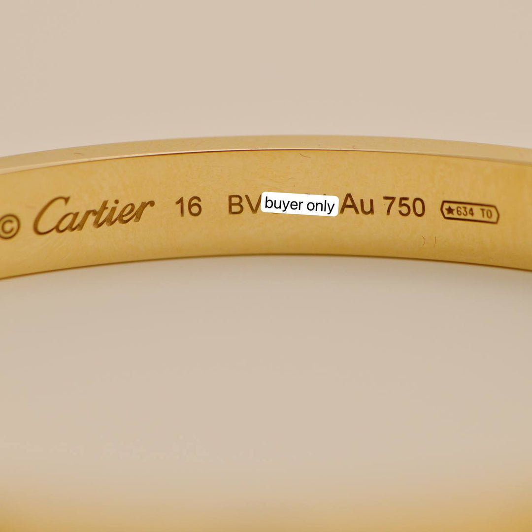 Second Hand Cartier Love 18K Yellow Gold Bracelet 