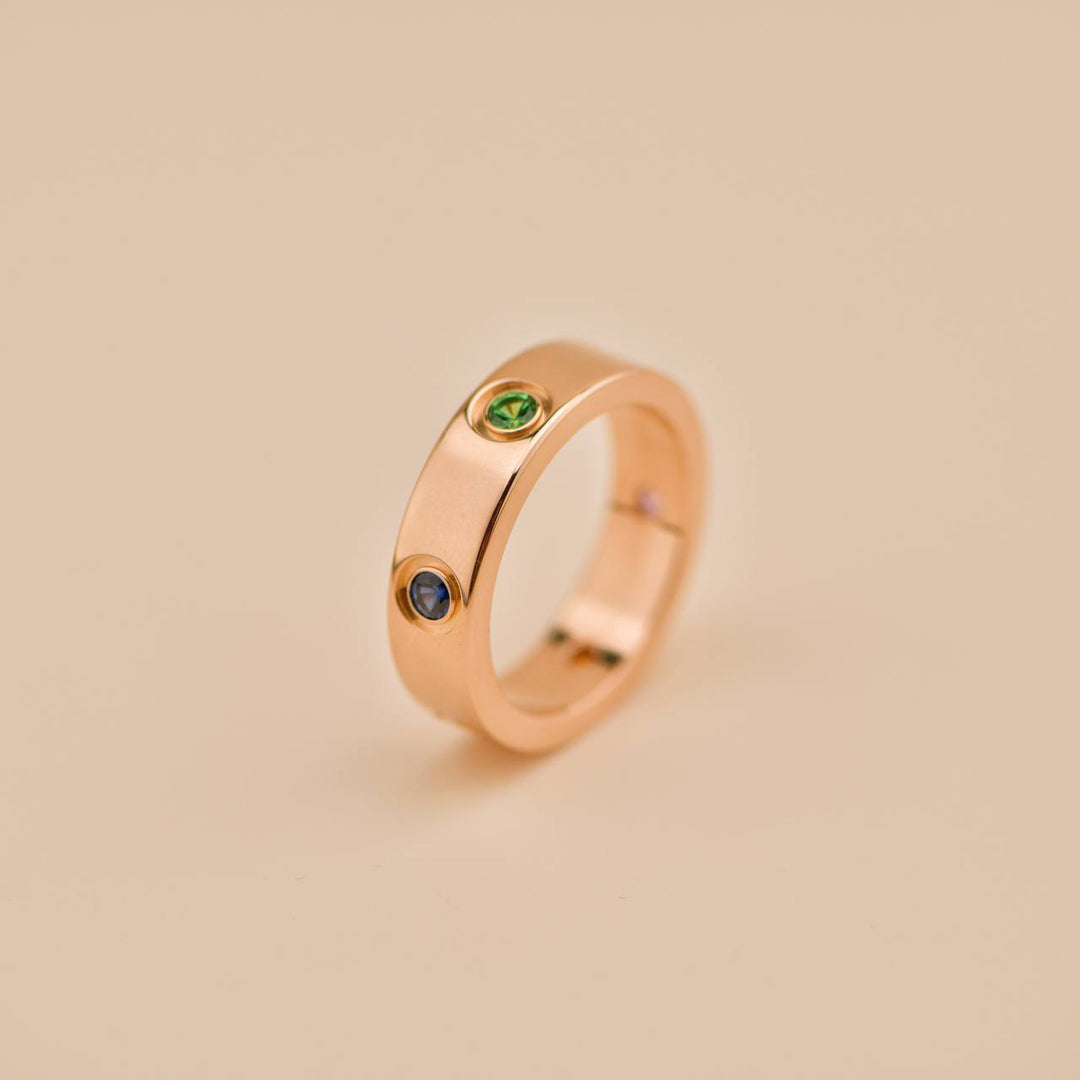 Preloved Cartier Love Rainbow Multi Gem Ring 
