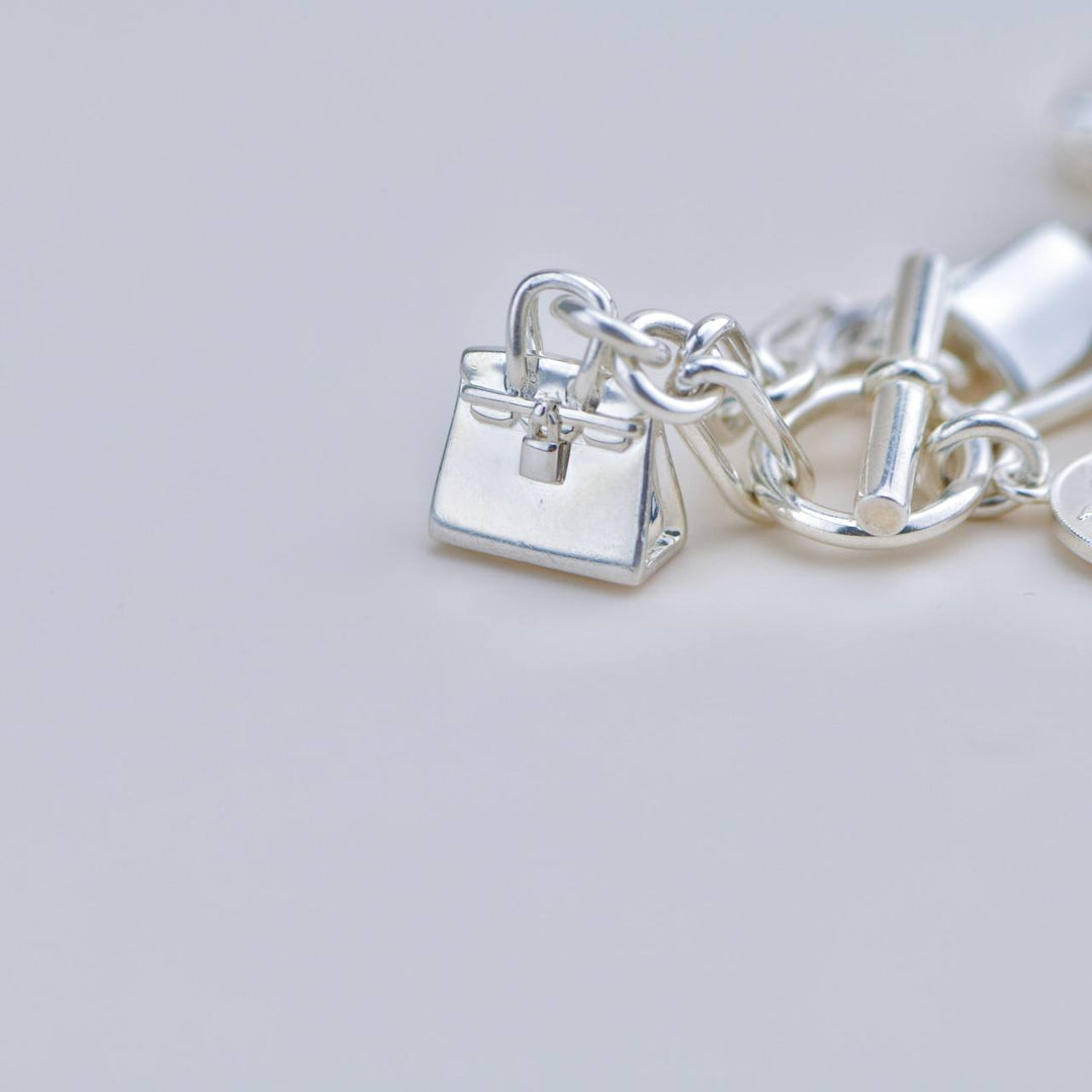 Preloved Hermès Sterling Silver Amulettes Bracelet