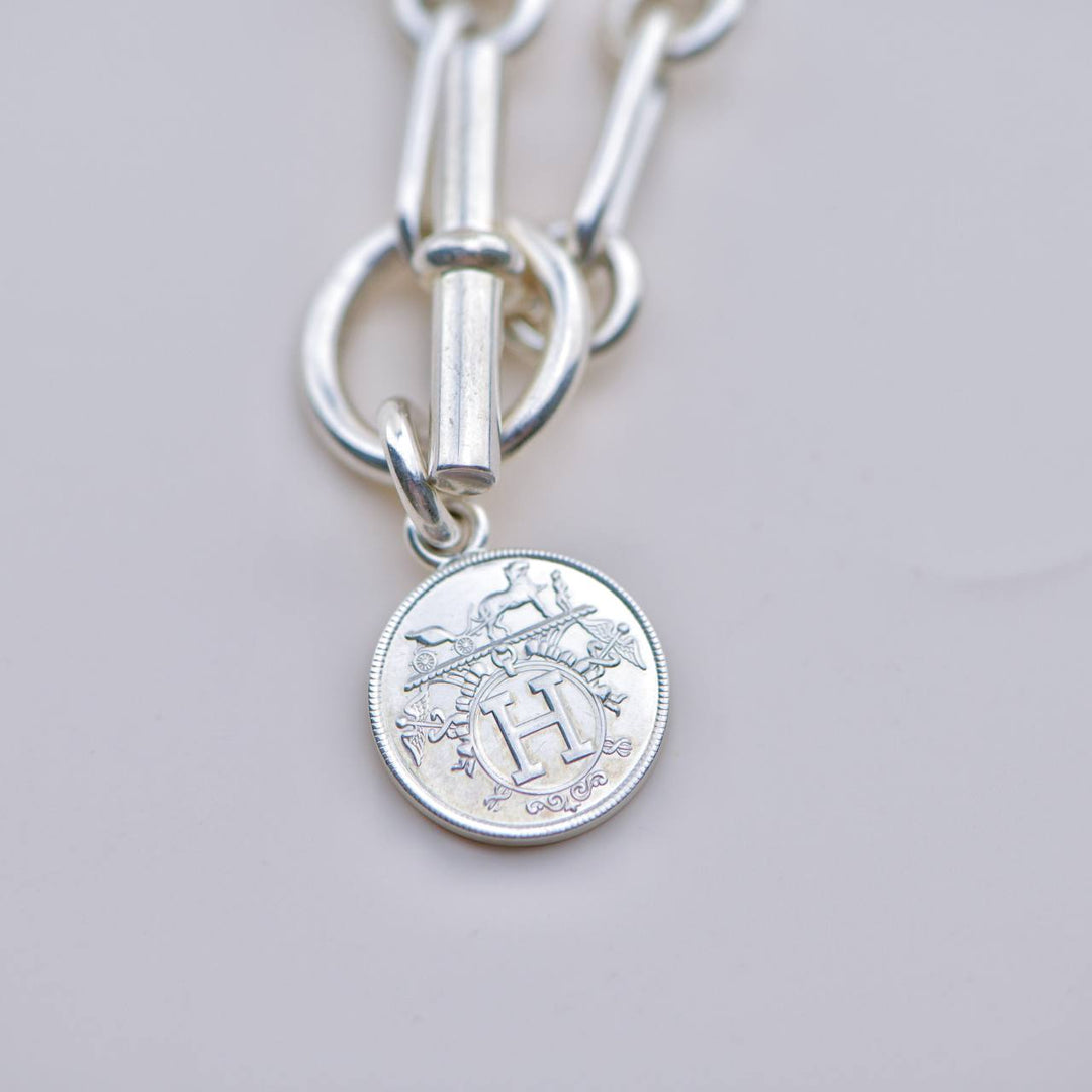 Used Hermès 925 Sterling Silver Amulettes Bracelet
