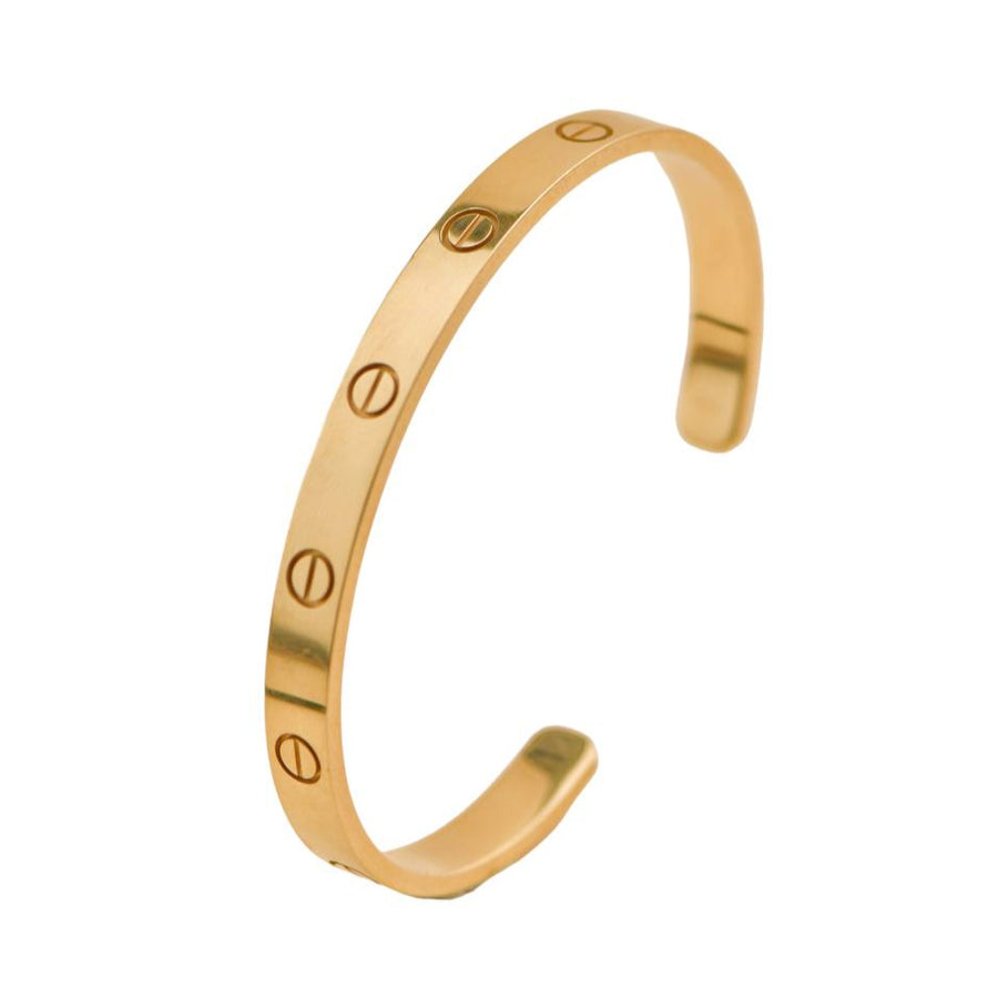 Preloved Cartier Love 18K Yellow Gold Cuff Size 18