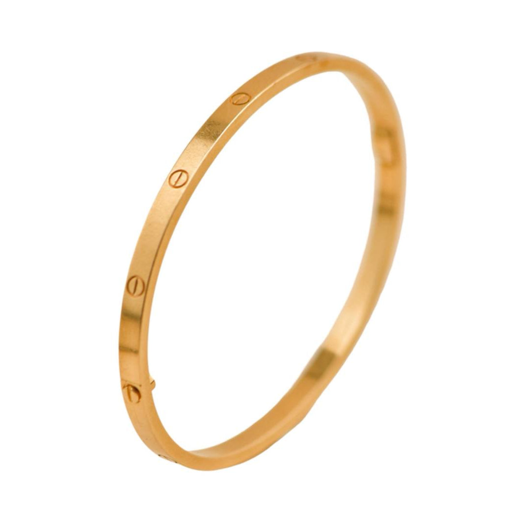 Preloved Cartier Love 18K Yellow Gold Bracelet Small Model Size 18