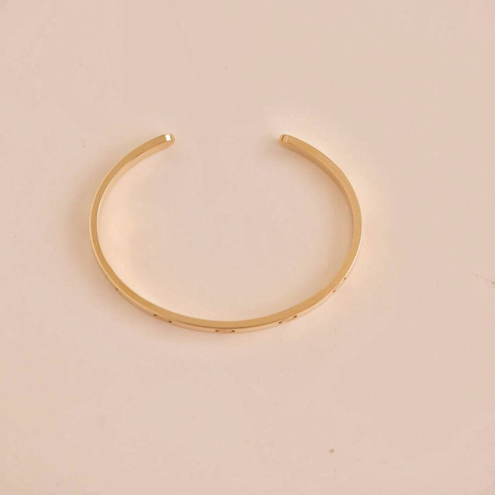 Used Cartier Love One Diamond 18K Yellow Gold Cuff Bracelet Size 18