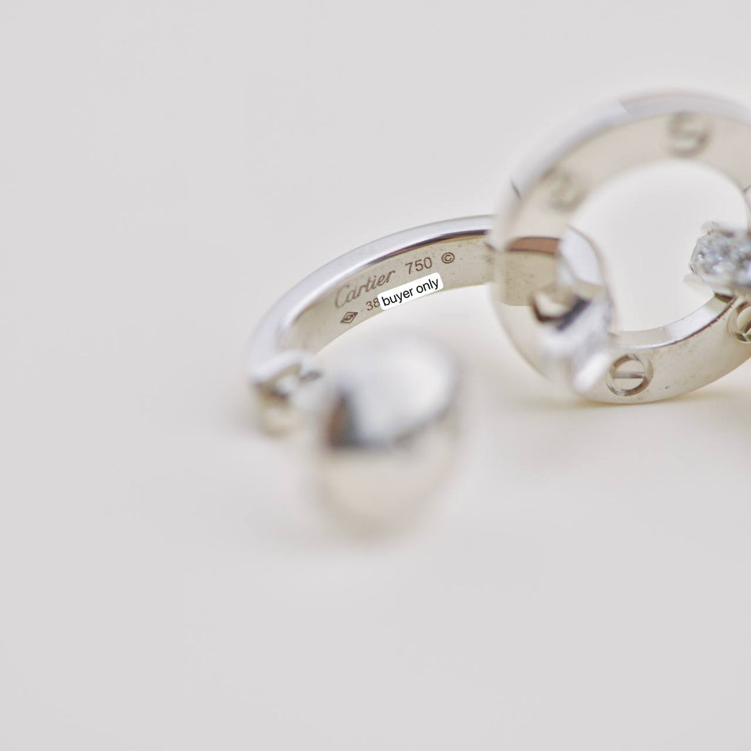 Second Hand Cartier Love Diamond 18K White Gold Earrings