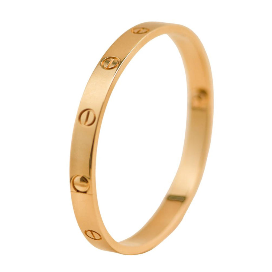 Preloved Cartier Love 18k Yellow Gold Bracelet Size 18