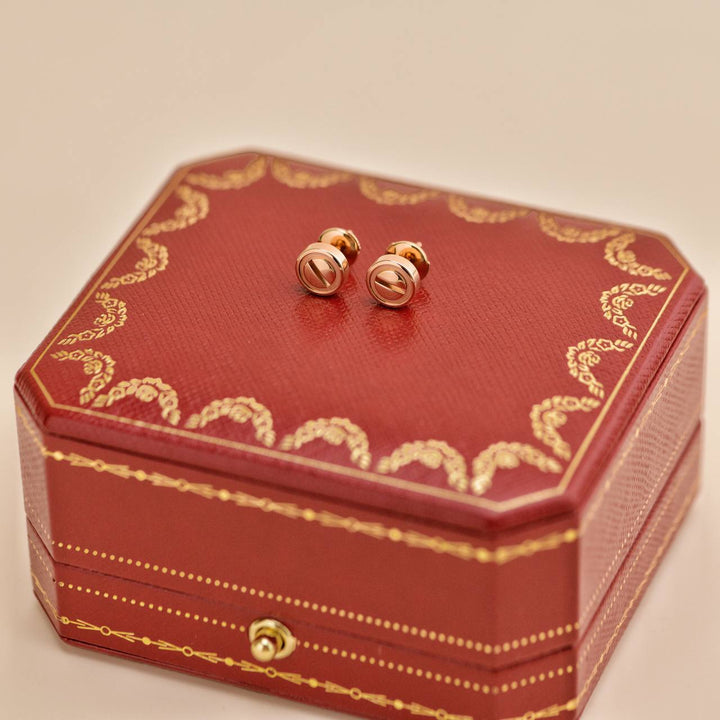 Second Hand Cartier Love 18K Rose Gold Earrings