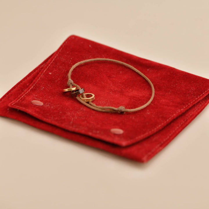 Used Cartier Love 18k Yellow & Rose 4 Diamond Sèvres Porcelain Brown Cord Bracelet
