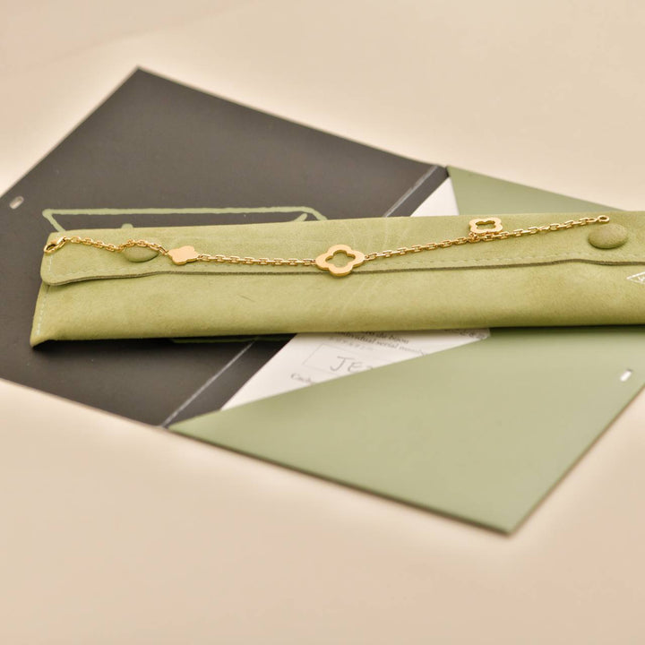 Preowned Van Cleef & Arpels Byzantine Alhambra 18K Yellow Gold Bracelet