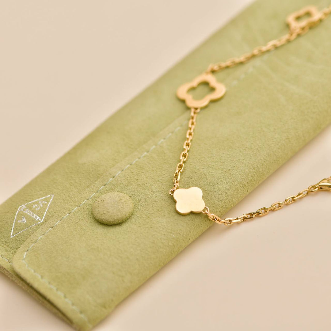 Preloved Van Cleef Byzantine Alhambra 18K Yellow Gold Bracelet