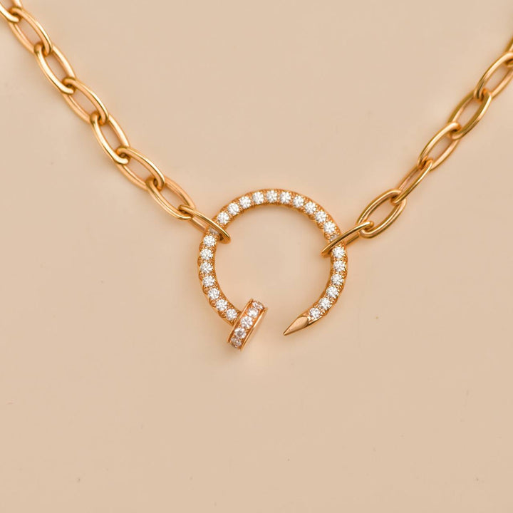 Preowned Cartier Juste un Clou Diamond 18k Gold Pendant Necklace