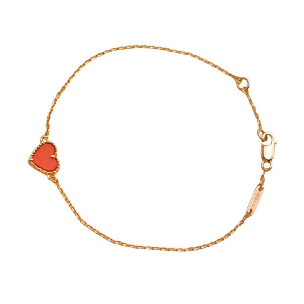 Preloved Van Cleef & Arpels Sweet Alhambra Carnelian 18K Rose Gold Bracelet 