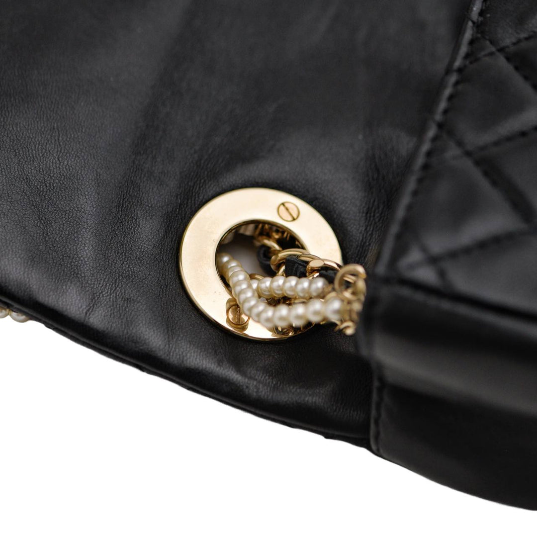 Second Hand Chanel Westminster Faux Pearl Chain Leather Handbag