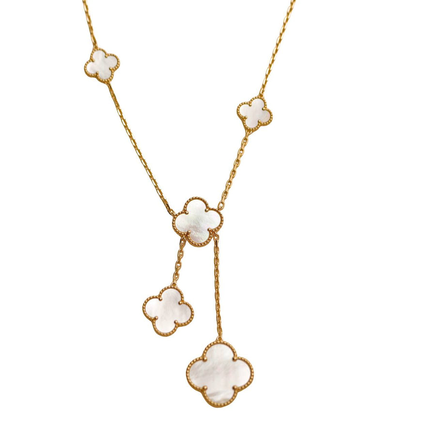Preloved Van Cleef & Arpels Magic Alhambra 6 Motifs Mother of Pearl 18K Yellow Gold Necklace