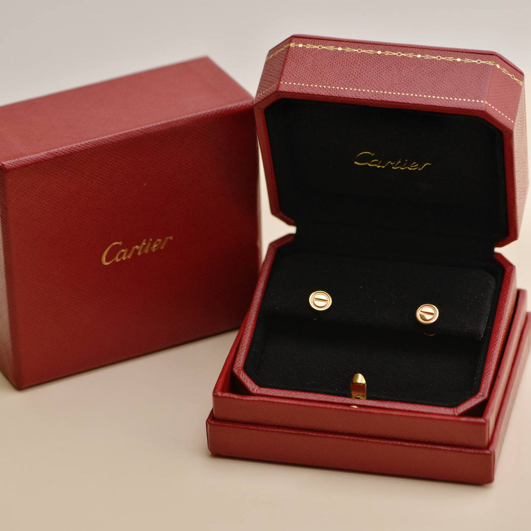 Cartier Love 18K Rose Gold Stud Earrings