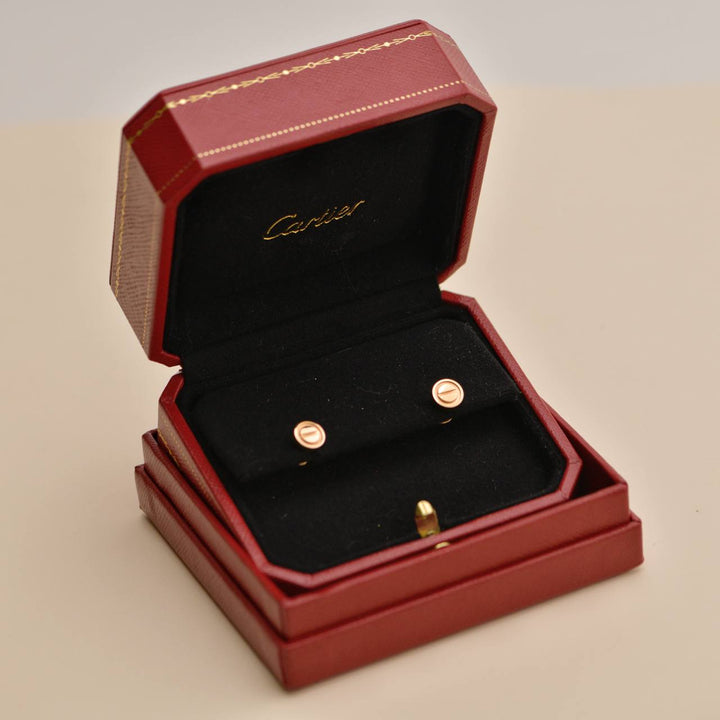 Cartier Love 18K Rose Gold Stud Earrings