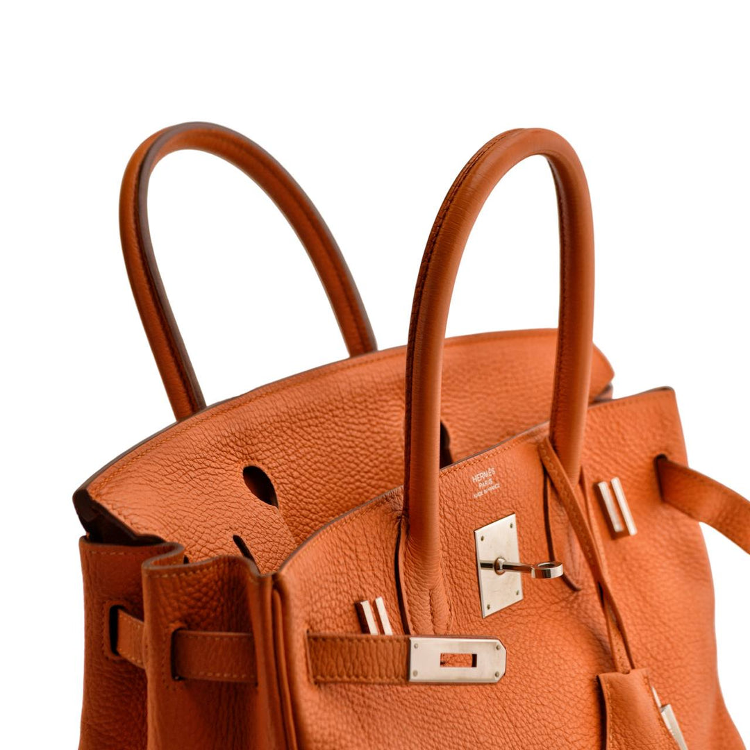 Preloved Hermès Birkin 30 Orange Togo Leather Handbag